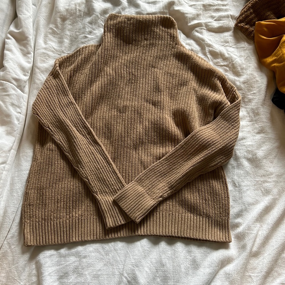 Nordstrom BP tan cowl neck sweater